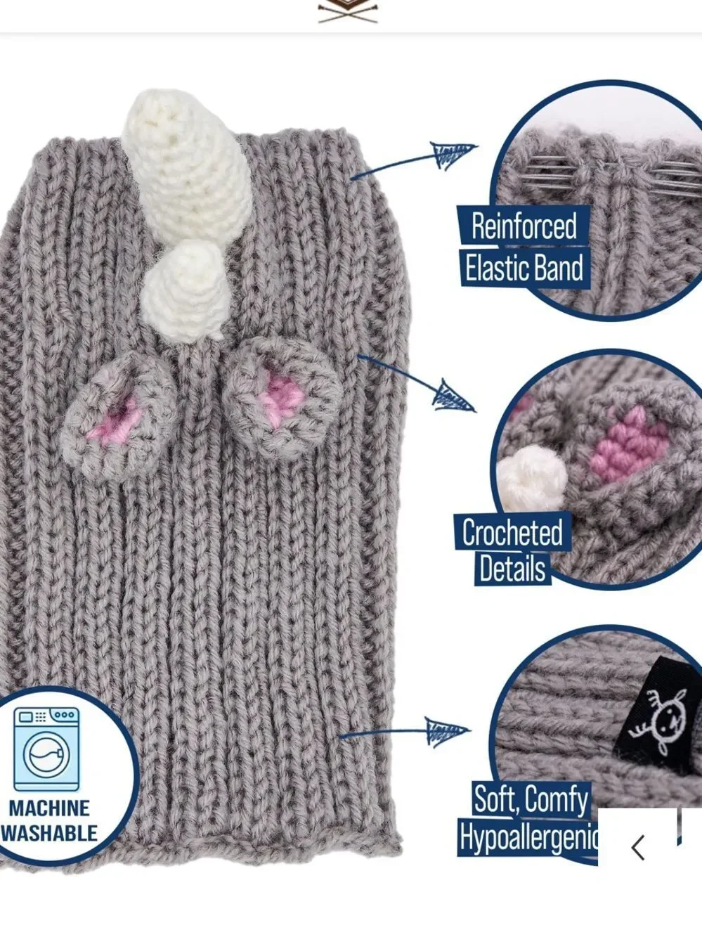 Zoo snoods - Rhino size large -New with tags